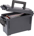 Plano Field Ammo Box .30 Caliber. Black. Lockable Ammunition Storage Box with Heavy-Duty Carry Handle. Small Plastic Ammo Crate. Water-Resistant Protection. Holds 6-8 Boxes of Ammo
