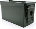 HARDROCK 50 Cal Ammo Can Metal 9mm Ammo Box Storage Crate case for Shotgun Bullet Rifle Nerf Ammunition Waterproof case-Gard Organizer Gifts for Men.Gift Boxes for Dad Husband Father