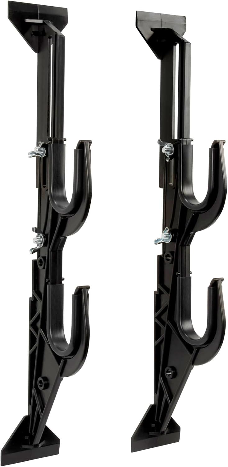 Allen Company Molded Truck Gun Rack for Rear Window - Gun Holder for Two Shotguns. Rifles. Bows. or Tools - Gun and Hunting Accessories for Car or Wall Mount - Adjustable 9.5-16.5 . Black