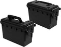 Sheffield Ammo Box Made in USA. Stackable Lockable Ammo Storage Box. Black | 2 Pack Lockable Storage Box. Water and Dust Resistant Dry Box. Secures Hunting Gear. Gun Accessories. Supplies. and Bullets