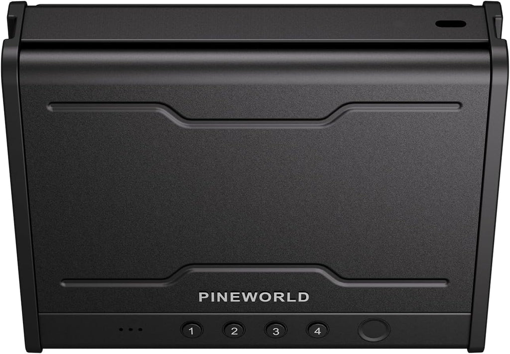 PINEWORLD Biometric Fingerprint Handgun Safe with Raised Backlit Keypad&Key | Interior Light & Emergency Power Supply& Voice Navigation & Mute Mode. With Cable For Home. Nightstand. Car.Travel. Nice Gift