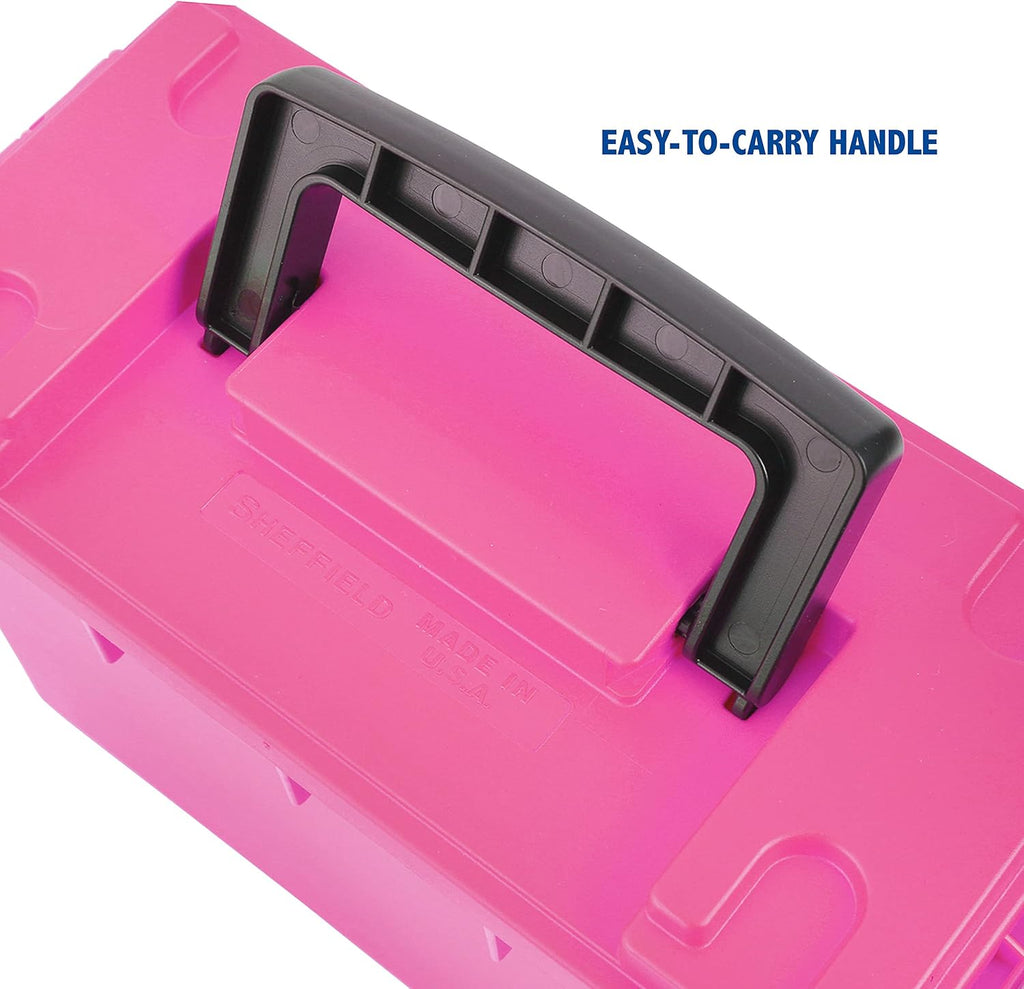 Sheffield 12631 Ammo Box Made in USA Stackable Lockable Ammo Storage Box | Lockable Storage Box. Water and Dust Resistant Dry Box. Secures Hunting Gear. Gun Accessories. Supplies. and Bullets