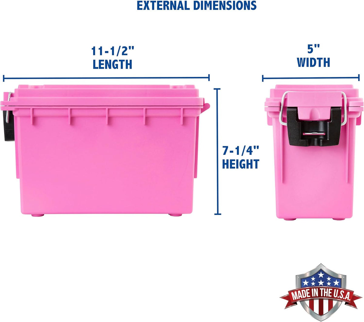 Sheffield 12631 Ammo Box Made in USA Stackable Lockable Ammo Storage Box | Lockable Storage Box. Water and Dust Resistant Dry Box. Secures Hunting Gear. Gun Accessories. Supplies. and Bullets