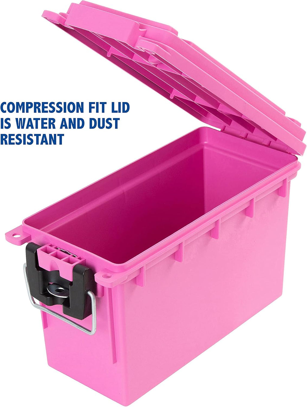 Sheffield 12631 Ammo Box Made in USA Stackable Lockable Ammo Storage Box | Lockable Storage Box. Water and Dust Resistant Dry Box. Secures Hunting Gear. Gun Accessories. Supplies. and Bullets