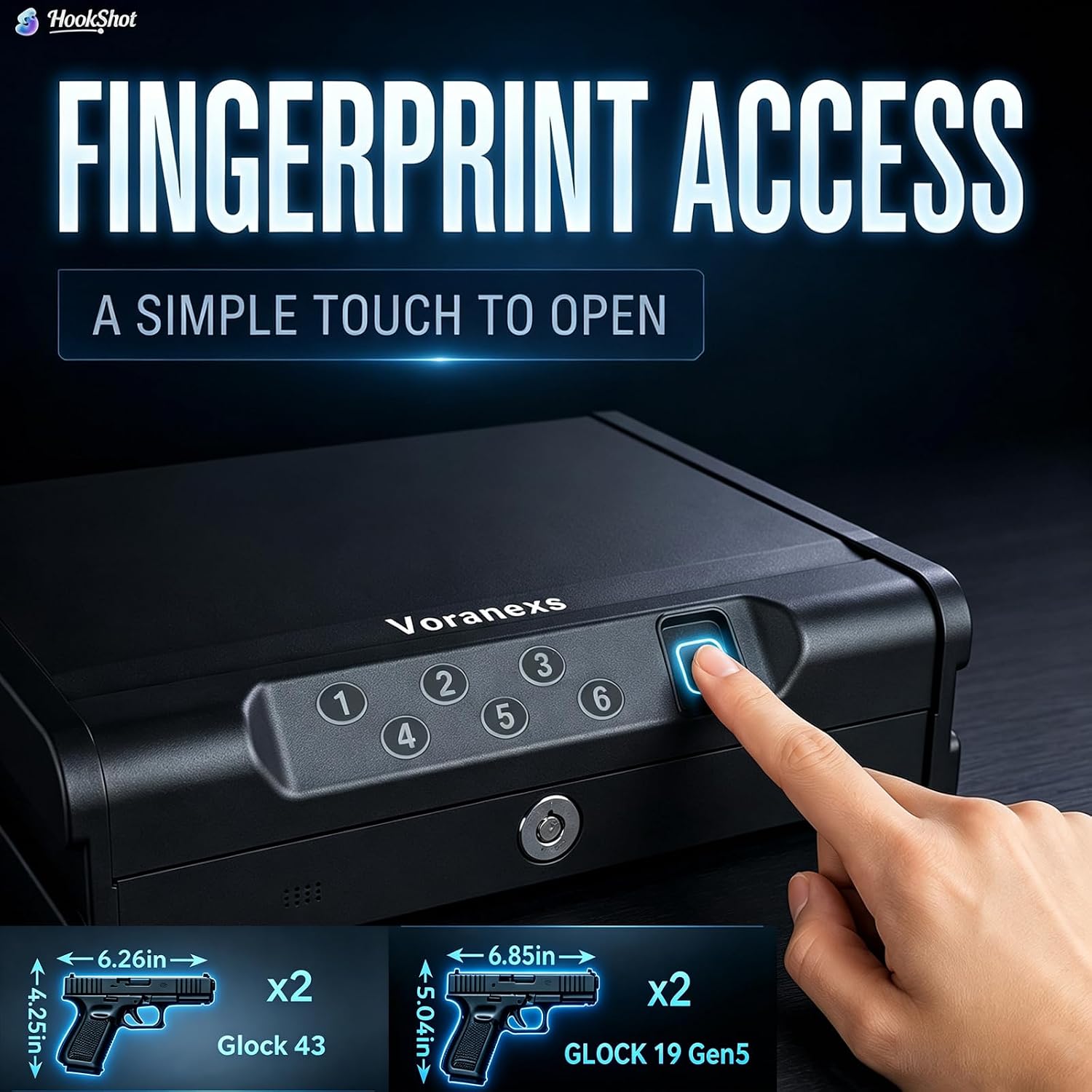 VORanexs Gun Safe with three access ways