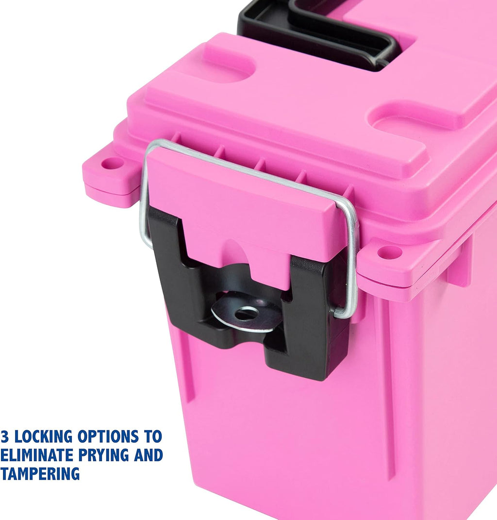 Sheffield 12631 Ammo Box Made in USA Stackable Lockable Ammo Storage Box | Lockable Storage Box. Water and Dust Resistant Dry Box. Secures Hunting Gear. Gun Accessories. Supplies. and Bullets
