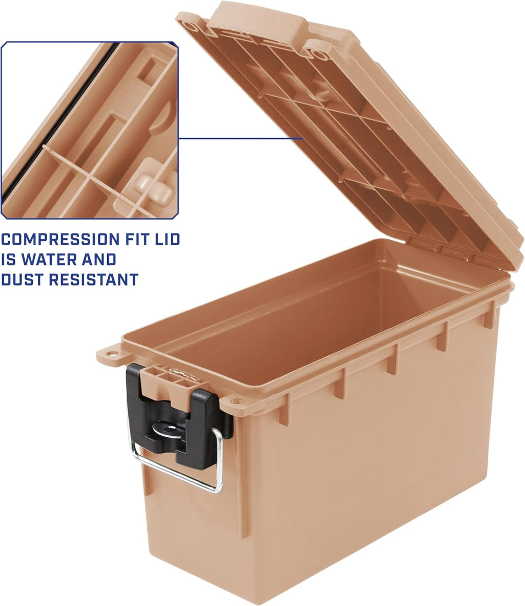 Sheffield 12627 Ammo Box Made in USA Stackable Lockable Ammo Storage Box | Lockable Storage Box. Water and Dust Resistant Dry Box. Secures Hunting Gear. Gun Accessories. Supplies. and Bullets