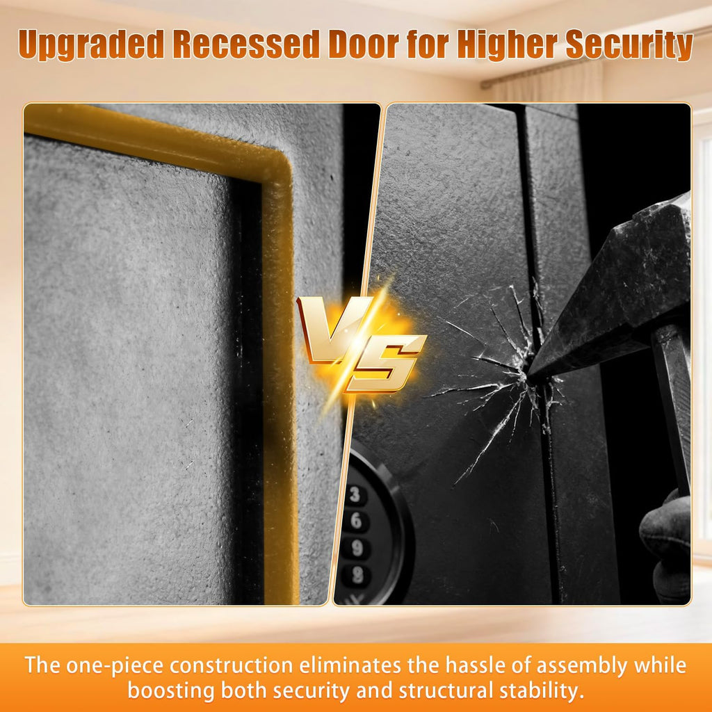 [No Assembly Required] Gun Safe for Rifles and Pistols. with Biometric Quick Access Gun Locker. Shotgun Safe. Large Gun Cabinet and Password Lock. 57 H for Home & Hunting for Enthusiasts