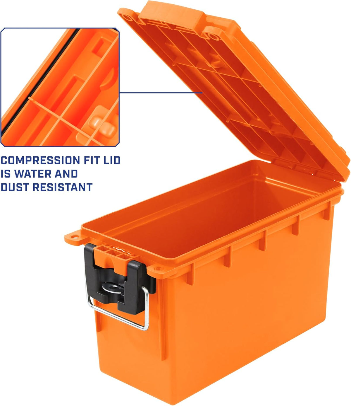Sheffield 12630 Ammo Box Made in USA Stackable Lockable Ammo Storage Box | Lockable Storage Box. Water and Dust Resistant Dry Box. Secures Hunting Gear. Gun Accessories. Supplies. and Bullets