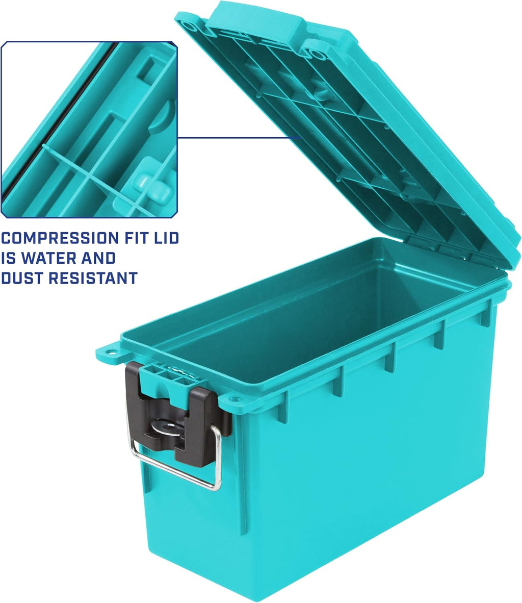 Sheffield 12633 Ammo Box Made in USA Stackable Lockable Ammo Storage Box | Lockable Storage Box. Water and Dust Resistant Dry Box. Secures Hunting Gear. Gun Accessories. Supplies. and Bullets