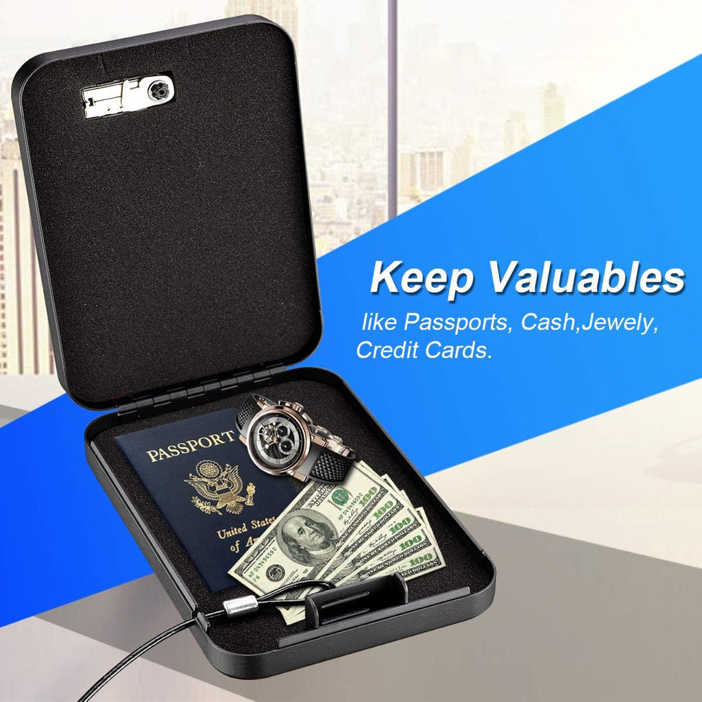 Younion Pistol Safe. Portable Travel Gun Safe. Gun Lock Box. Key Lock