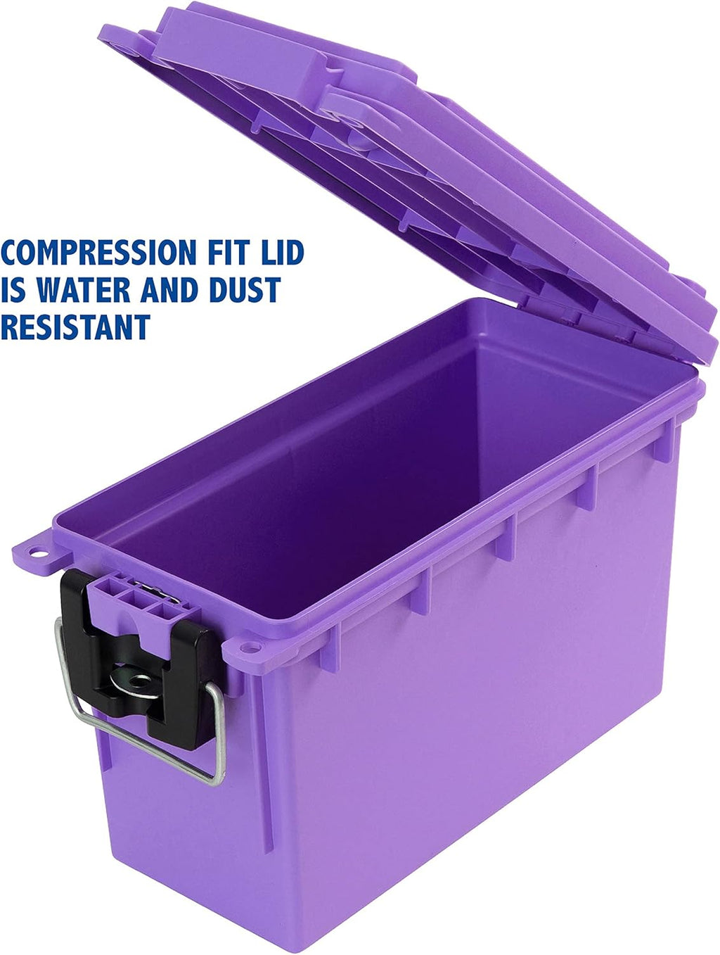 Sheffield 12632 Ammo Box Made in USA Stackable Lockable Ammo Storage Box | Lockable Storage Box. Water and Dust Resistant Dry Box. Secures Hunting Gear. Gun Accessories. Supplies. and Bullets