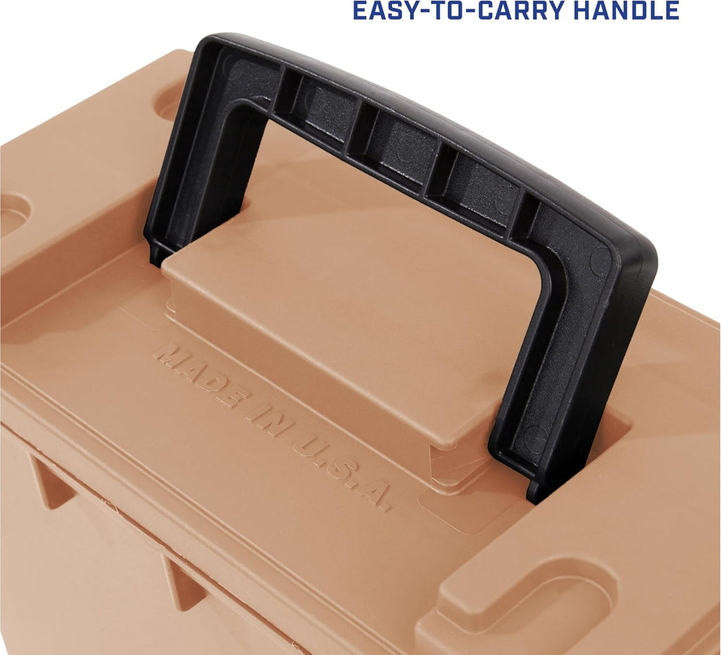 Sheffield 12627 Ammo Box Made in USA Stackable Lockable Ammo Storage Box | Lockable Storage Box. Water and Dust Resistant Dry Box. Secures Hunting Gear. Gun Accessories. Supplies. and Bullets