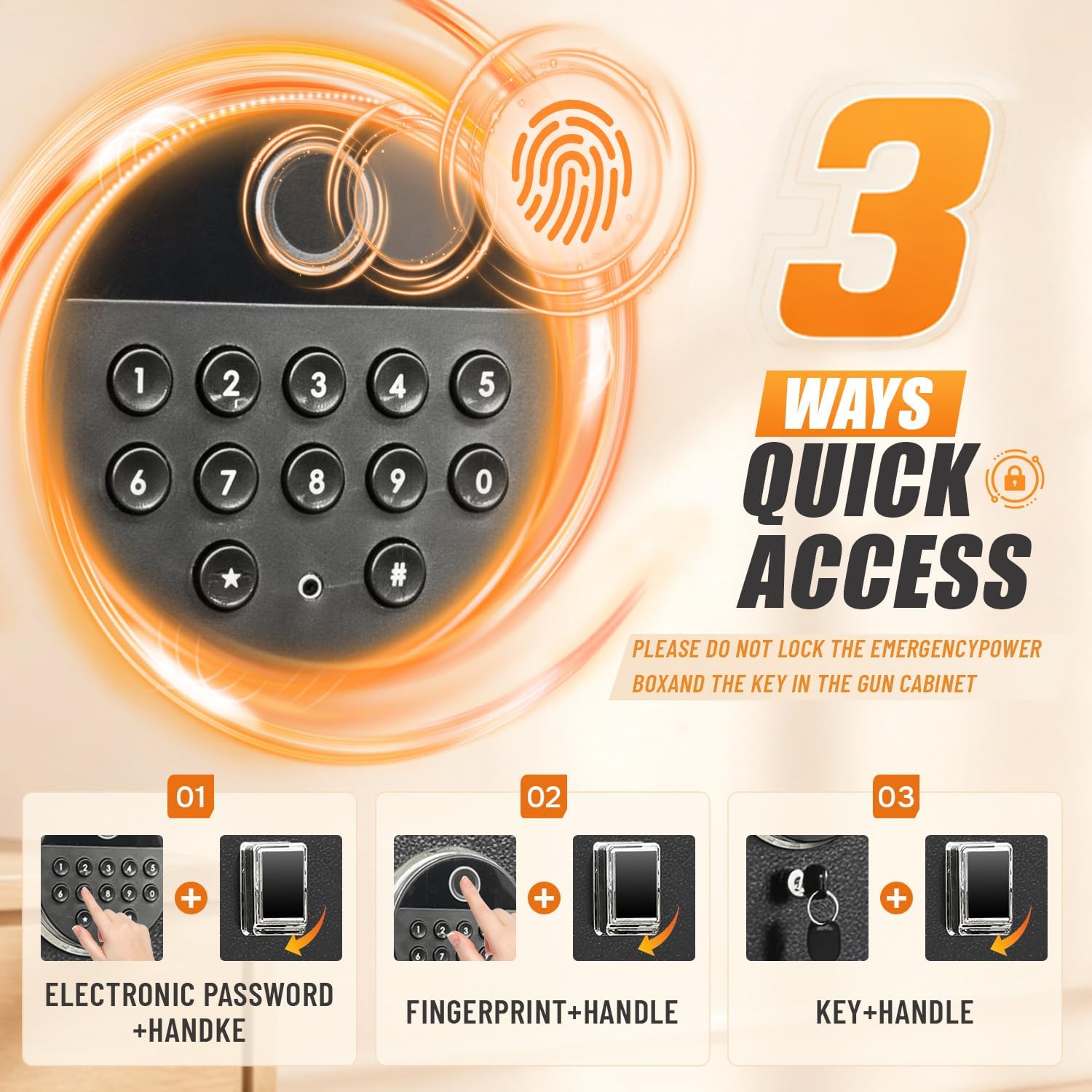 [No Assembly Required] Gun Safe for Rifles and Pistols. with Biometric Quick Access Gun Locker. Shotgun Safe. Large Gun Cabinet and Password Lock. 57 H for Home & Hunting for Enthusiasts
