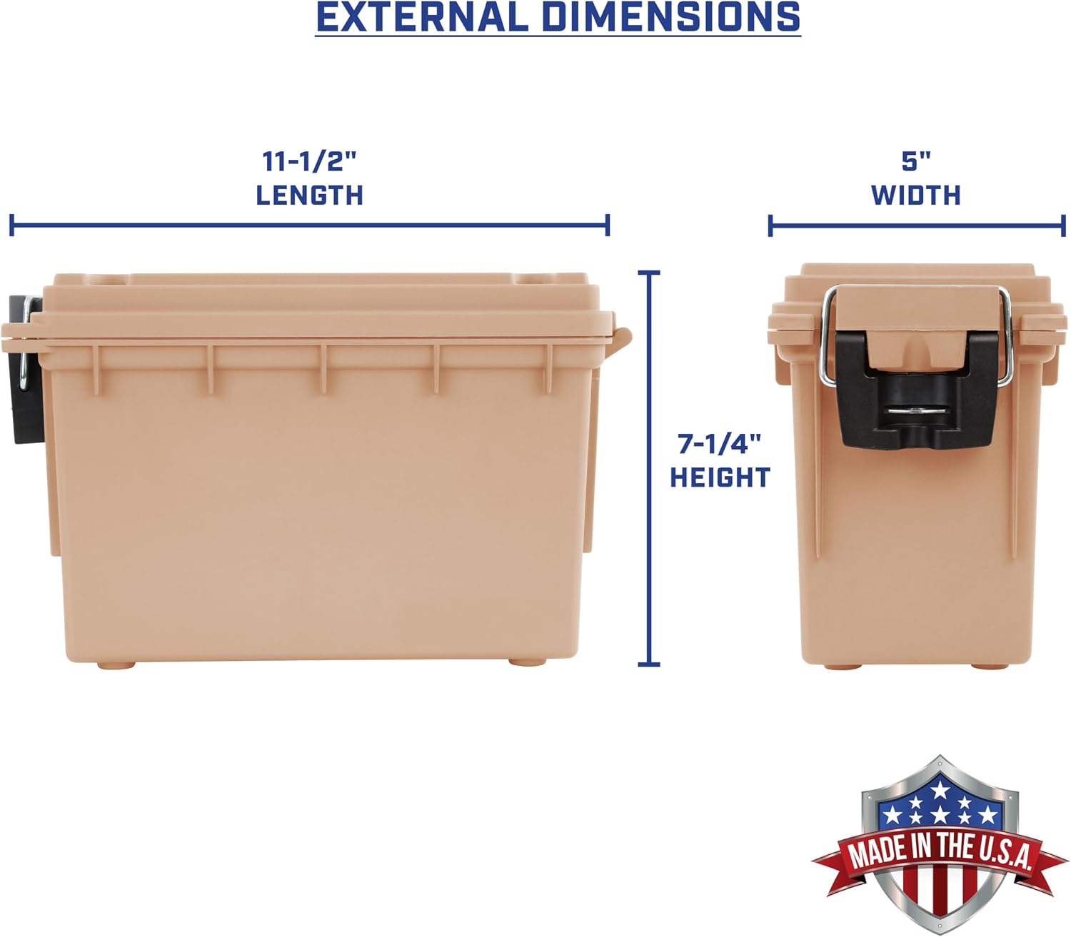 Sheffield 12627 Ammo Box Made in USA Stackable Lockable Ammo Storage Box | Lockable Storage Box. Water and Dust Resistant Dry Box. Secures Hunting Gear. Gun Accessories. Supplies. and Bullets