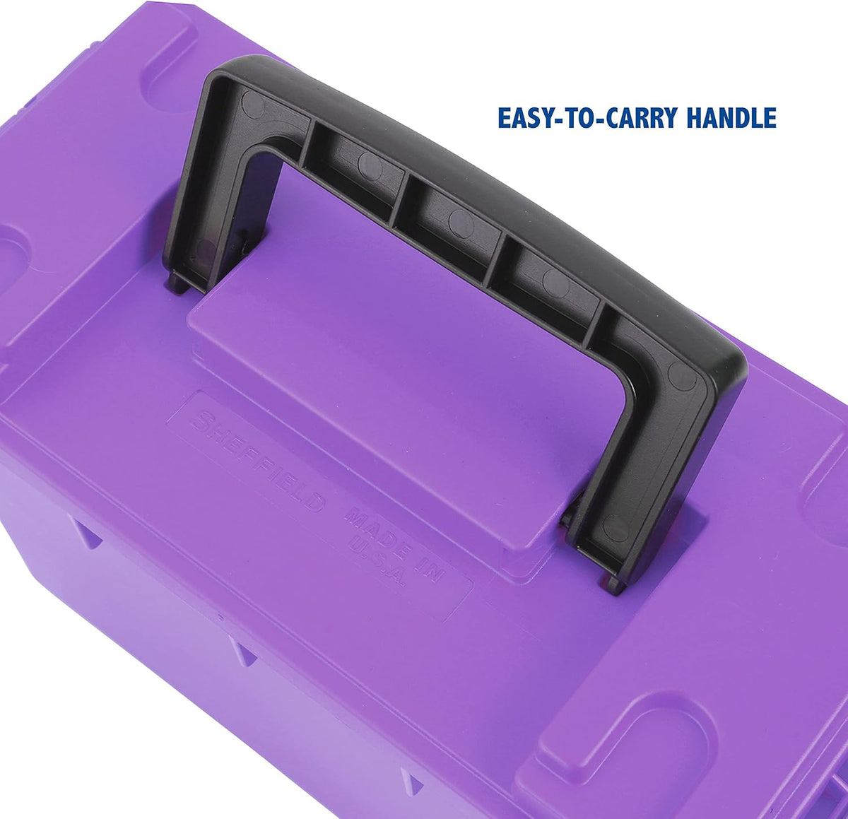 Sheffield 12632 Ammo Box Made in USA Stackable Lockable Ammo Storage Box | Lockable Storage Box. Water and Dust Resistant Dry Box. Secures Hunting Gear. Gun Accessories. Supplies. and Bullets