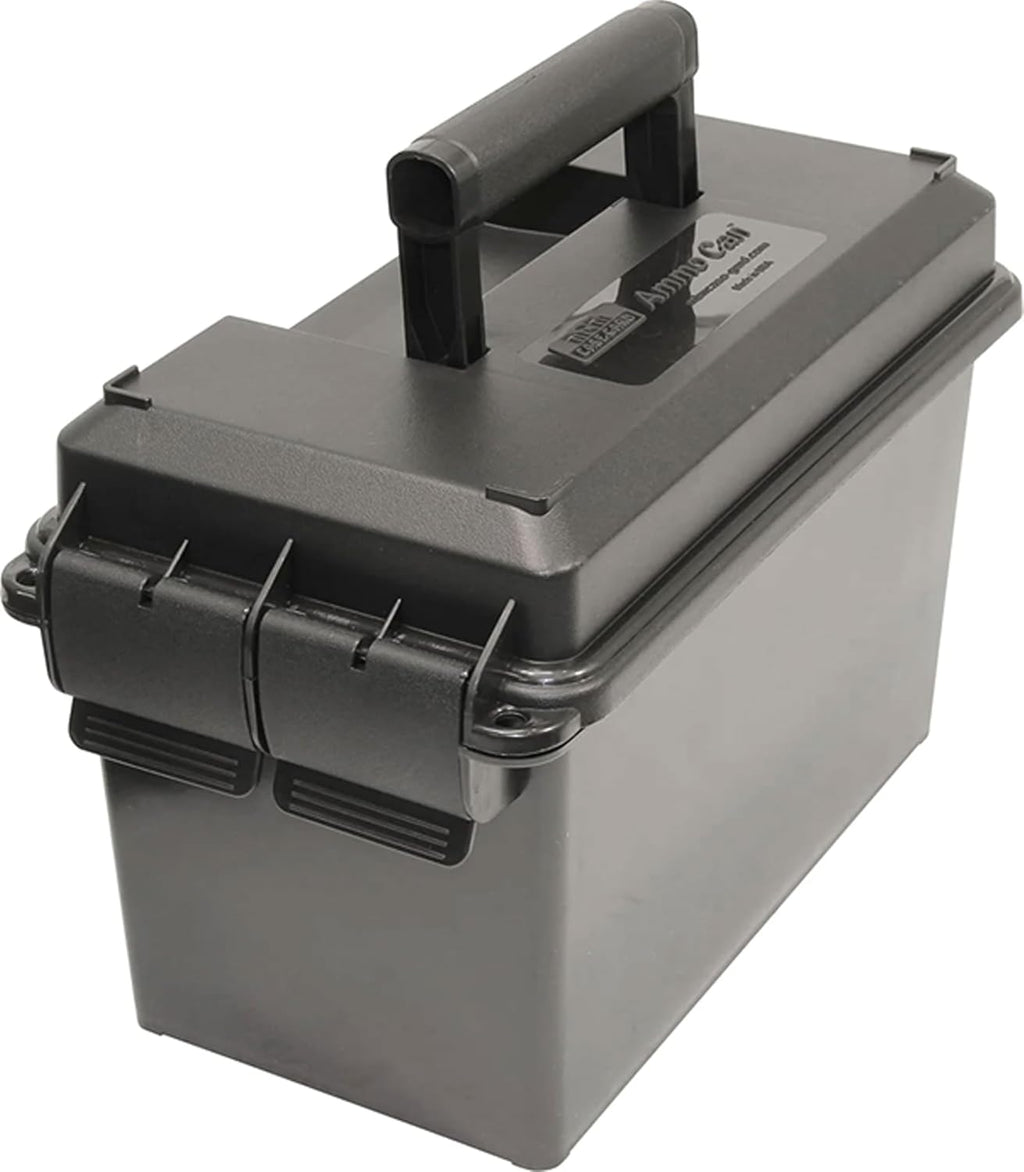 MTM AC50C-40 Ammo Can. 50-Caliber. Heavy-Duty Dual Latching System. Rugged Polypropylene Plastic. O-Ring Seal System. Water Resistant. Bulk Ammo Storage. USA Made. Black