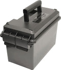 MTM AC50C-40 Ammo Can. 50-Caliber. Heavy-Duty Dual Latching System. Rugged Polypropylene Plastic. O-Ring Seal System. Water Resistant. Bulk Ammo Storage. USA Made. Black