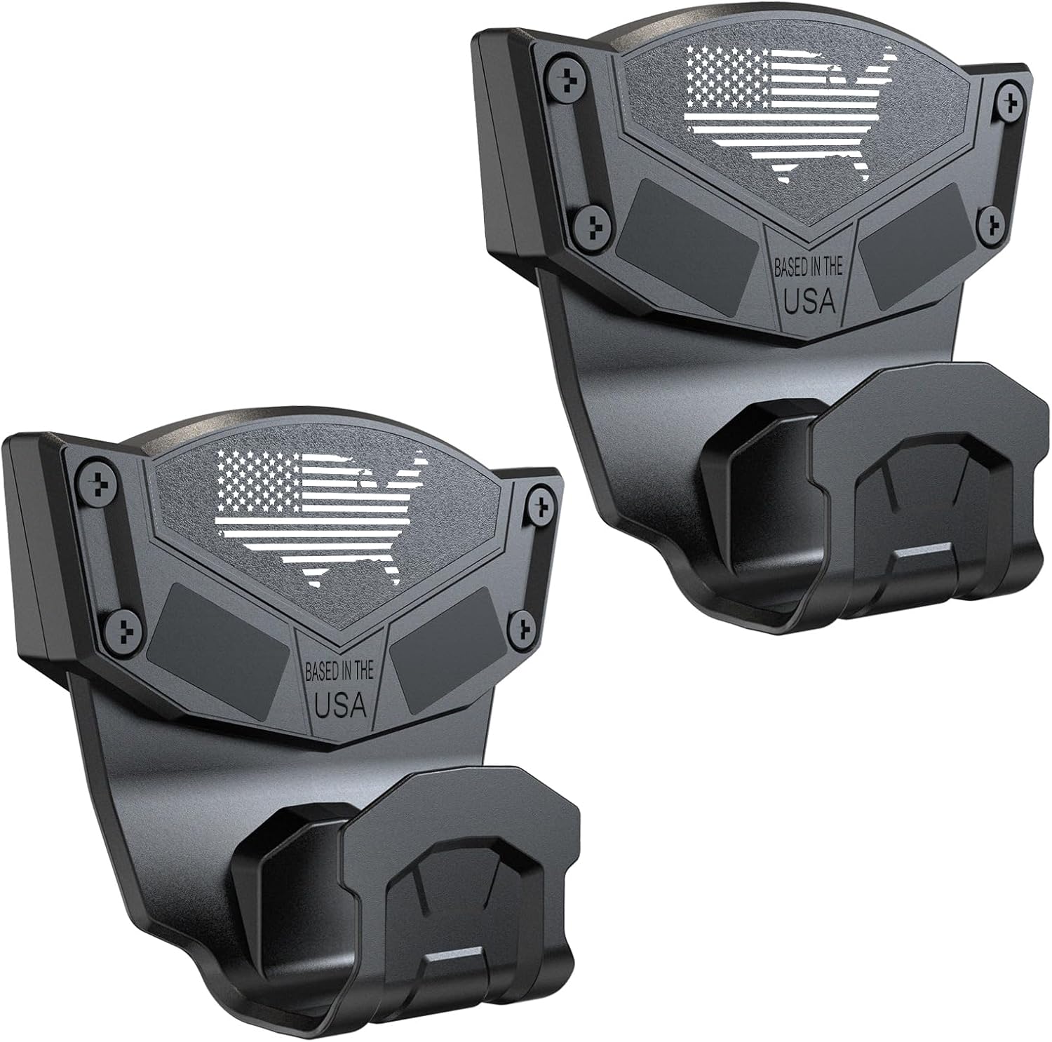 2Pack Gun Magnet Mount for Truck Car Vehicle .Gun Accessory for Pistol Shotgun Revolver with Trigger Guard Protect.Gun Magnet Rated Max up to 15 LBS Install in Desks Safe Wall Easy to Access&release