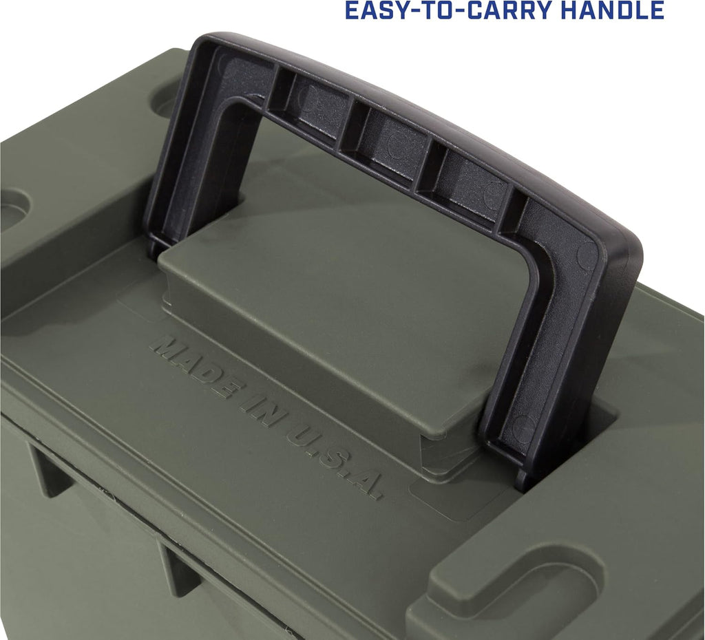 Sheffield 12626 Ammo Box Made in USA Stackable Lockable Ammo Storage Box | Lockable Storage Box. Water and Dust Resistant Dry Box. Secures Hunting Gear. Gun Accessories. Supplies. and Bullets