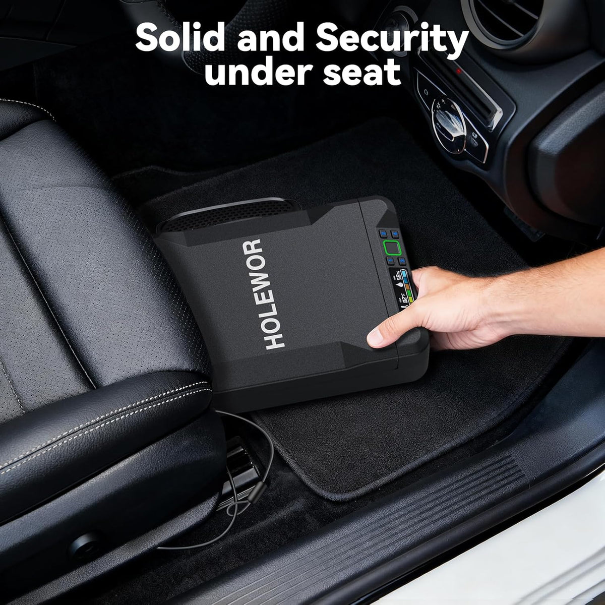 Car Gun Safe Small Pistol Safe Handheld Biometric Gun Cases for Handguns. Portable Fingerprint Pistol Lock Security Box for Travel Nightstand Bedside