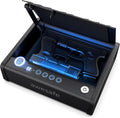 awesafe Biometric Gun Safe. Pistol Safe with Fingerprint Digital PIN Key | Quick Access Handgun Safe. Portable Car Gun Safe. Gun Lock Box with Gas Strut for Nightstand Bedside Cloakroom Living Room