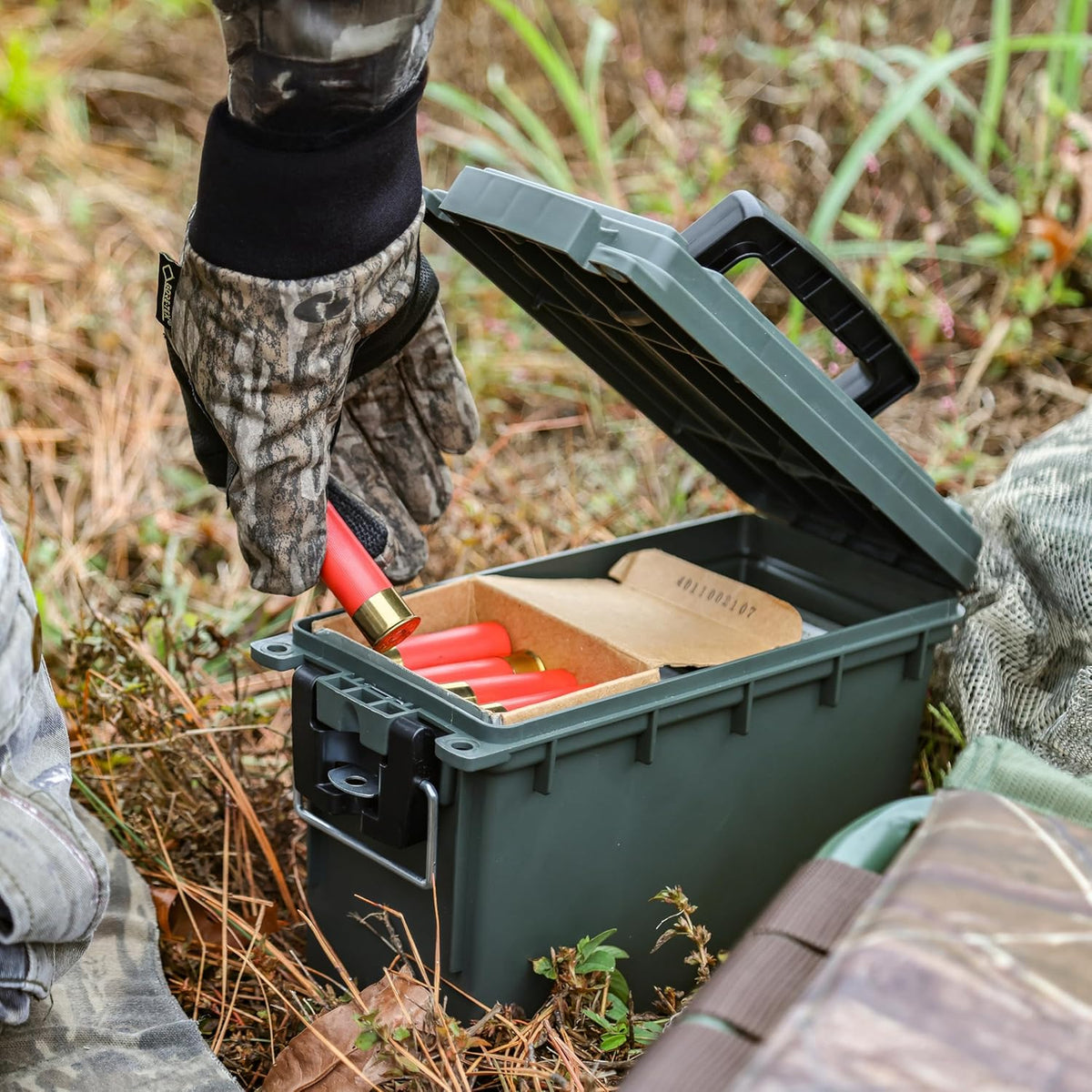 Sheffield 12626 Ammo Box Made in USA Stackable Lockable Ammo Storage Box | Lockable Storage Box. Water and Dust Resistant Dry Box. Secures Hunting Gear. Gun Accessories. Supplies. and Bullets