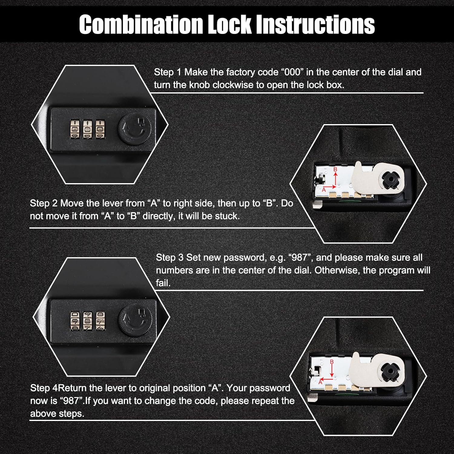Dalmbox Compact Portable Handgun Pistol Gun Safe Lock Box for Car & Travel | Secures handgun storage. combination-lock access. steel build. small 9.4 x 6.4 x 1.8. for car. home. travel. gun owners